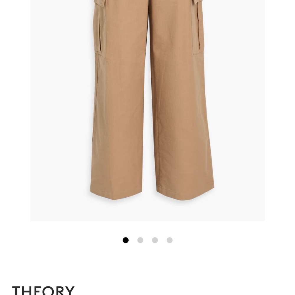 Theory Camel Wide-Leg Trousers